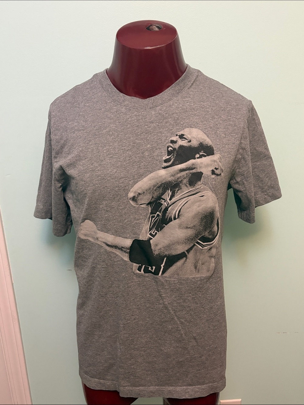 Jordan Men's Heather Gray Graphic Basketball Tee